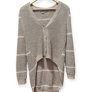 EUC 360 Sweater Taupe Button-Up Cardigan